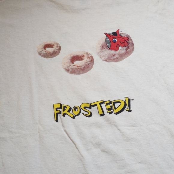 VTG Gumby Cheerios Promo T Shirt XL Single Stitch Double Sided White Made In USA - Picture 4 of 4